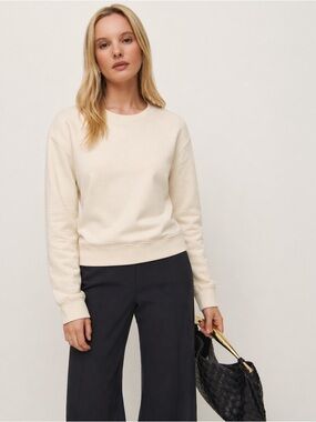 Reformation Cream Crewneck Sweatshirt